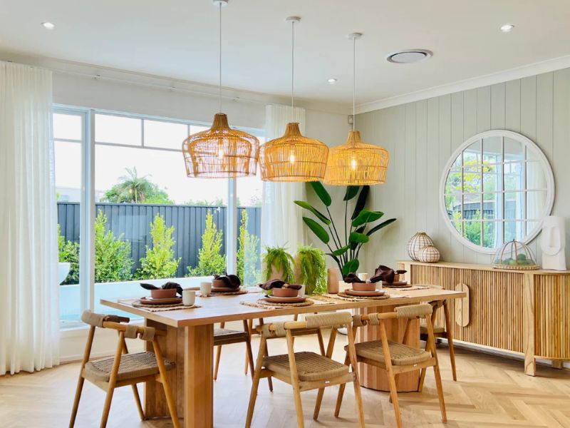 Coastal Chic Rattan Pendant 