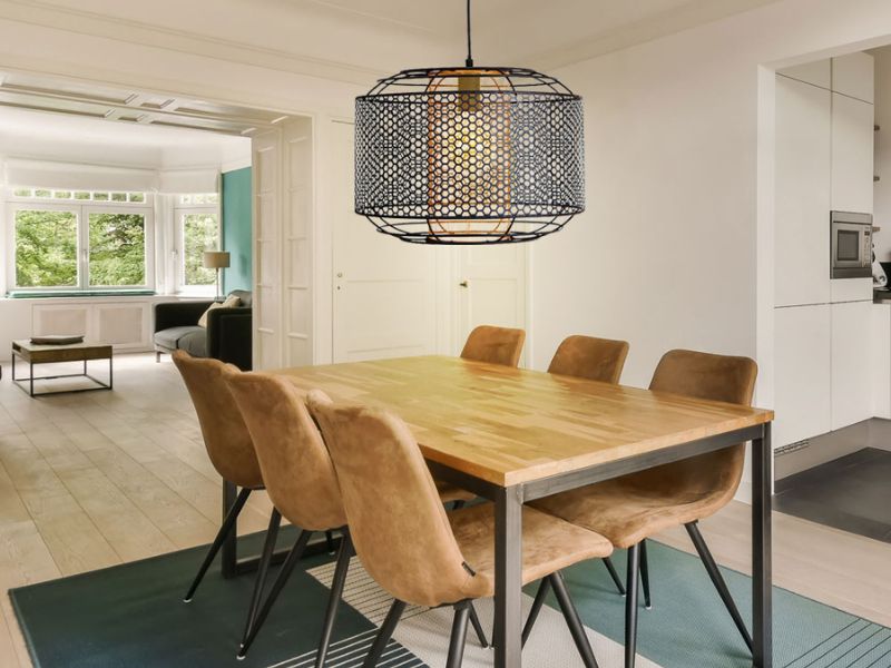 Cylindrical Rattan Pendant 