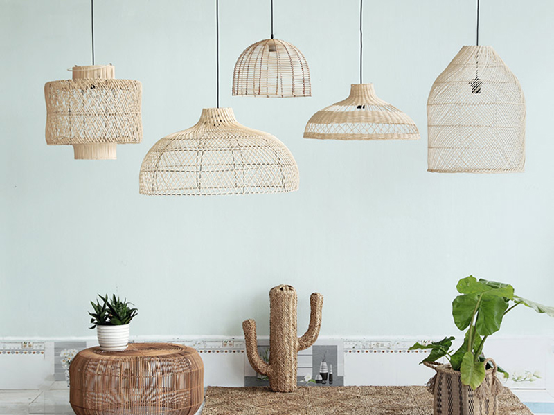 Compared to rattan woven products from Vietnam, rattan pendant lights from the Philippines are not as intricate