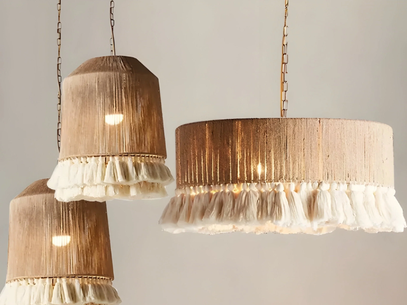 Rattan pendant lights from the Philippines will have mid-range and high-end price points