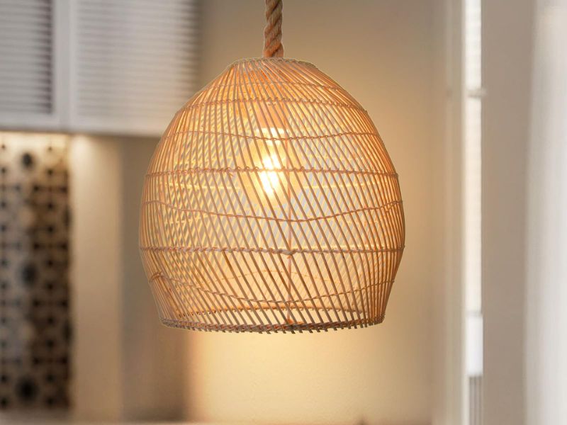 Small Rattan Pendant Light Shade