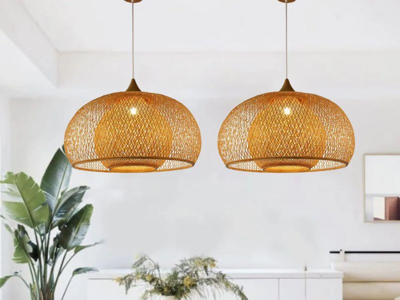 Bali-Inspired Rattan Pendant Light