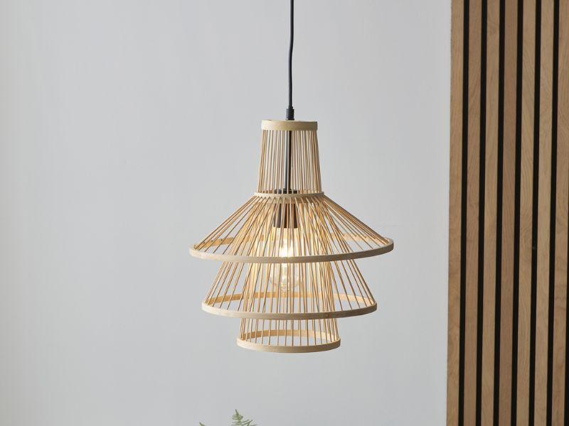 Minimalist Rattan Cage Pendant Light