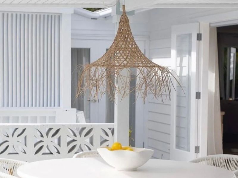 Rattan Fringe Pendant Light