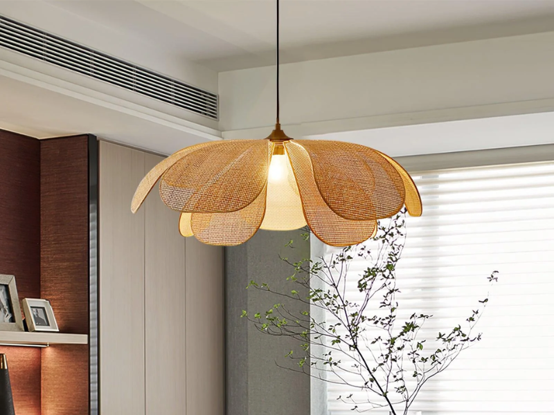 The Rattan Petal Pendant Light is not just versatile in design but also in its functionality