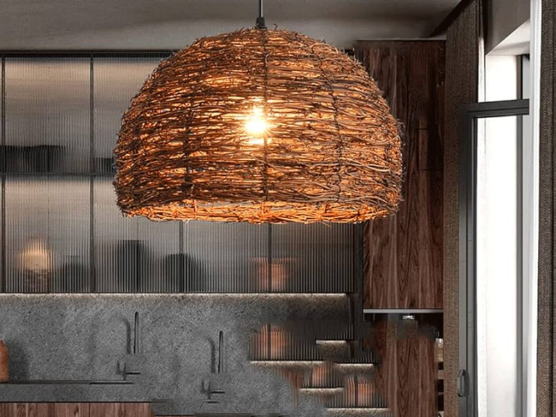 Tropical Rustic Rattan Pendant