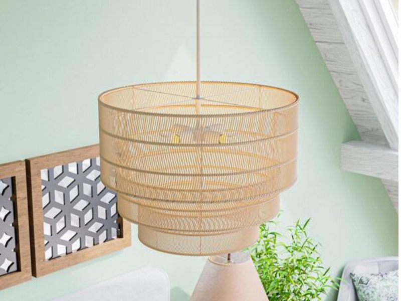 Tiered rattan pendant lights are versatile and can enhance the ambiance of various spaces in your home