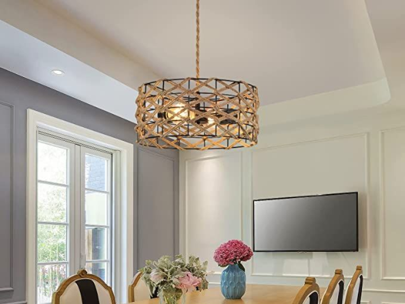 The Uttermost Rattan Pendant Light can be used in a variety of settings, both residential and commercial