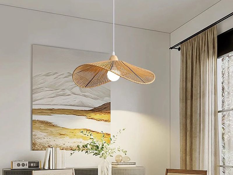 Minimalist Rattan Pendant Light