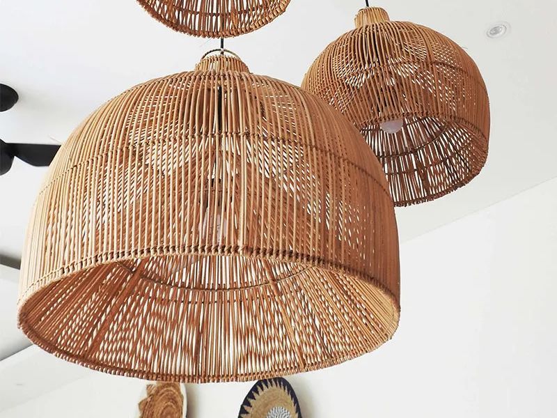 Boho Chic Rattan Pendant Light