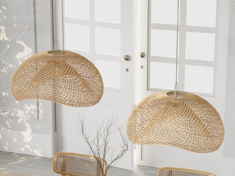 Wave rattan pendant lights can be used in many locations in the home