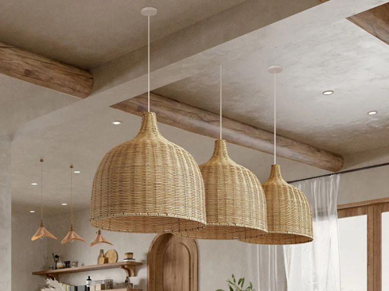 Bohemian Rattan Pendant Light