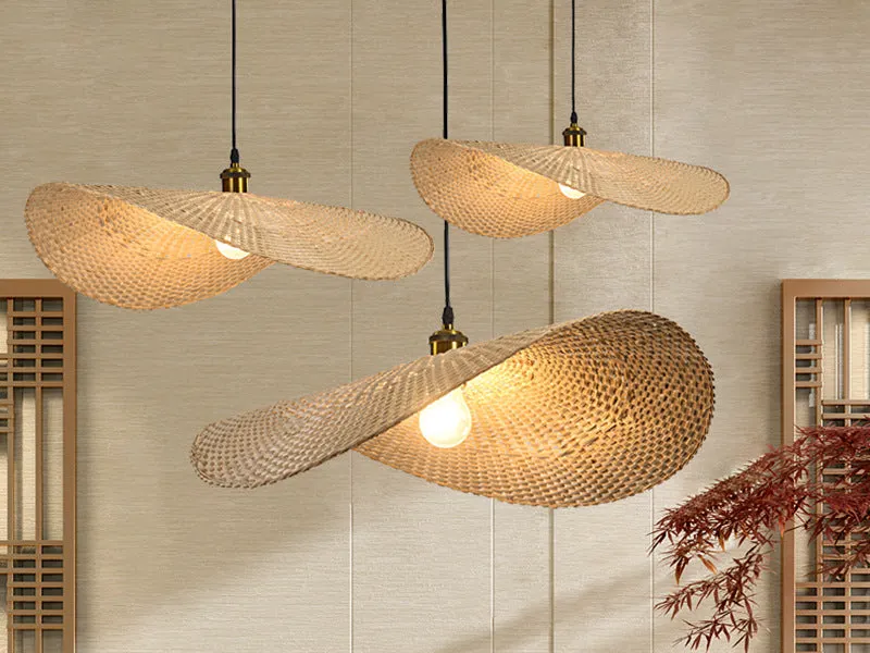 Bamboo Rattan Pendant Lights